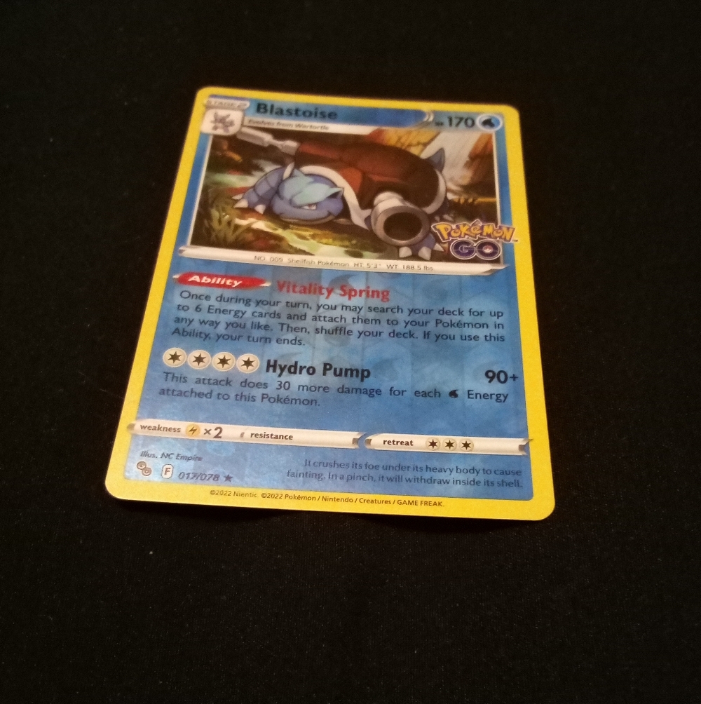 Pokemon Blastoise Pokemon GO 017/078 Rare Holo